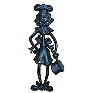 Metal Wall Art Decor Vtg 1971 Sexton Woman Chef Cook Housework USA MCM Shabby